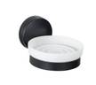 Seifenspender PAVIA Static-Loc, Wenko Schwarz - Metall - 10 x 7 x 12 cm
