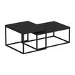 Satztisch Aabenraa Schwarz - Metall - 60 x 47 x 45 cm