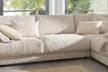 Sofa MADELINE Ecksofa Cord KAWOLA Sofa MADELINE Ecksofa Cord cremeweiß Recamiere rechts - Cremeweiß - Ecke davorstehend rechts
