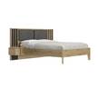 Lit chevets lambris Marron - Bois manufacturé - 229 x 93 x 198 cm
