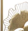 3D Wandskulptur Ginkgo 100 x 50 cm gold Gold - Metall - 50 x 100 x 5 cm