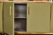 KAWOLA Sideboard MARIA Marmorplatte KAWOLA Sideboard MARIA Marmorplatte Kunstleder olivgrün - Gold - Grün