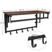 Wandgarderobe Braun - Metall - 66 x 27 x 30 cm