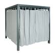 Lounge-Gartenliege HWC-J66 mit Plane Grau - Metall - Textil - 205 x 208 x 190 cm
