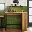 Bartisch FWT98-PF Braun - Holzwerkstoff - Metall - 120 x 95 x 63 cm