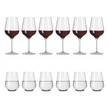 Rotwein- und Wassergläser Glas - 31 x 33 x 39 cm