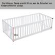 Kinderbett WoodySafe Ⅰ Weiß - Holzart/Dekor - Holzwerkstoff - Massivholz - 97 x 60 x 206 cm