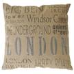 Coussin de décoration London Marron - Textile - 45 x 45 x 12 cm