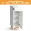 Badezimmerschrank Badschrank Weiß - Holzwerkstoff - 30 x 102 x 30 cm