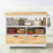 Kücheninsel FKW107-WN Weiß - Holz teilmassiv - 110 x 91 x 55 cm