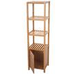 Set de salle de bains HWC-B18 Marron - Bambou - 36 x 140 x 34 cm
