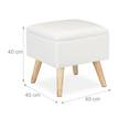 Hocker mit Stauraum Hocker mit Stauraum - Weiß - Braun