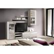 Ensemble meuble TV paroi murale - UNIK Blanc - Bois manufacturé - 163 x 38 x 43 cm