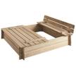 Bac à sable Papillon avec bancs intégrés Marron - Bois manufacturé - 120 x 27 x 120 cm