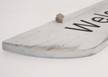 Wandschild Welcome Shabby-Look Weiß - Holz teilmassiv - Holzart/Dekor - 43 x 10 x 1 cm