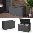 Kissenbox 950L Grau - Kunststoff - 146 x 80 x 83 cm