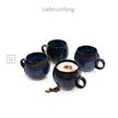 SÄNGER 4-tlg. Cappuccinotassen Tokio Blau - Stein - 28 x 14 x 28 cm