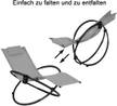Schaukelliege Liegestuhl Outdoor Grau - Metall - 144 x 85 x 74 cm