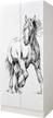 Armoire blanche  ROMA - Cheval au galop Bois manufacturé - 43 x 162 x 70 cm