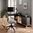 Bureau Neptune XXL anthracite/sonoma Gris - En partie en bois massif - 138 x 77 x 60 cm