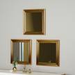 Spiegel Otto 3er Gold Gold - Glas - 40 x 40 x 2 cm