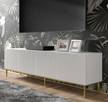 Fernsehtisch RavennaB 200x42x58 Weiß - Gold