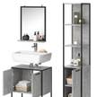 Salle de bain Fyrk béton (3 éléments) Gris - En partie en bois massif - 60 x 60 x 33 cm