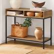 Konsolentisch FSB41-F Braun - Schwarz - Holzwerkstoff - Metall - 47 x 80 x 100 cm