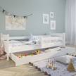 Kinderbett Niklas Jugendbett mit Schublade & Rausfallschutz 90x200 cm - 90 x 200 cm