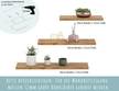 Wandregal Kopenhangen 3er Set Wandregale 3 Stück 30cm 45cm und 60cm breit, dunkles Holz