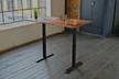 Schreibtisch LORA höhenverstellbar KAWOLA Schreibtisch LORA elektrisch höhenverstellbarer 120x85cm mit Baumkante Nussbaumfarben massiv - Nussbaum Dekor - 85 x 120 cm