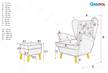 Ohrensessel Classic mit Hocker Solo 261 Blue - Petrol