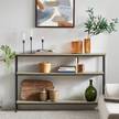 Konsolentisch FSB49-PZ Braun - Holzwerkstoff - 120 x 77 x 20 cm