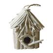 Nichoir maison à oiseaux en teck Marron - Bois massif - 25 x 26 x 25 cm