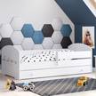 Kinderbett Lukas Komplettbett 80x160 cm mit Matratze und Schublade im Dinosaurier Design - 80 x 160 cm