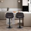 Barhocker Alonso (2er Set) Anthrazit - Anthrazit