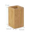 Zahnputzbecher Bambus Zahnputzbecher Bambus - 7 x 11 x 7 cm - Bambus - Textil