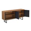 Sideboard Mariestad Schwarz - Holzwerkstoff - 120 x 55 x 30 cm
