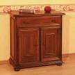 Mobiletto Palermo Legno parzialmente massello di Ayous - Marrone antico