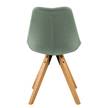 Polsterstuhl Aledas II Webstoff / Gummibaum massiv - Webstoff Cors: Mintgrau - 2er Set