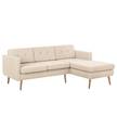 Ecksofa Croom Webstoff Polia: Kaschmir - Longchair davorstehend rechts - Ohne Hocker