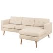 Ecksofa Croom Webstoff Polia: Kaschmir - Longchair davorstehend rechts - Ohne Hocker