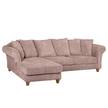 Hoekbank Colares ribfluweel - Mauve - Longchair vooraanzicht links