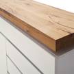 Sideboard Roble I Inkl. Beleuchtung - Eiche / Matt Weiß