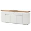 Sideboard Roble III Inkl. Beleuchtung - Eiche / Matt Weiß