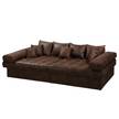 Big-Sofa Naomi Antiklederoptik - Microfaser Goda: Bisonbraun
