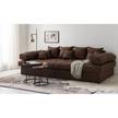 Big-Sofa Naomi Antiklederoptik - Microfaser Goda: Bisonbraun