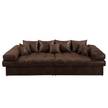 Big-Sofa Naomi Antiklederoptik - Microfaser Goda: Bisonbraun