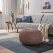 Pouf Hawar Baumwollstoff - Babyrosa