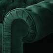 Fauteuil Chesterfield Pintano Velours - Vert vieilli